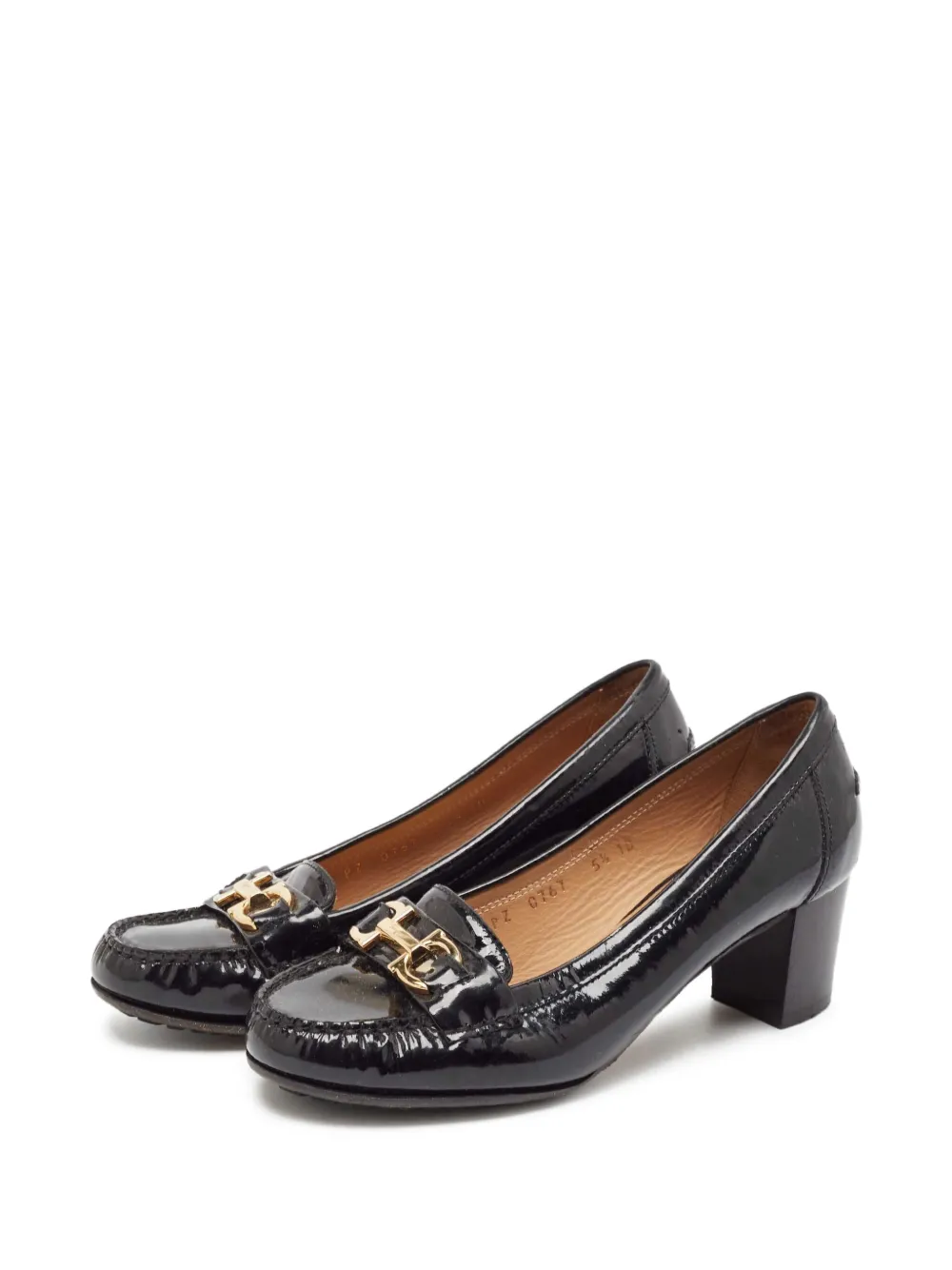 Ferragamo Pre-Owned 60 mm leren pumps met hak - Zwart