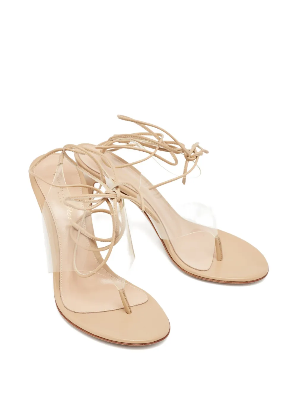 Gianvito Rossi 85mm leather lace-up sandals | Heeled Sandals | Image 2