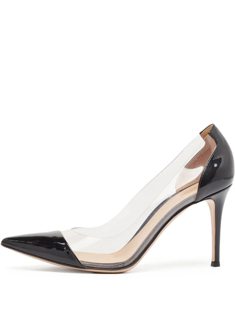 Gianvito Rossi Pre-owned Pumps mit transparenten Einsätzen 95mm - Schwarz