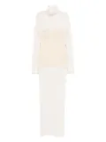 Jean Paul Gaultier ribbed-knit corset dress - Neutrals