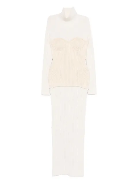 Jean Paul Gaultier ribbed-knit corset dress
