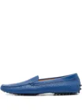 Tod's Vintage perforated- pattern leather Loafers - Blue