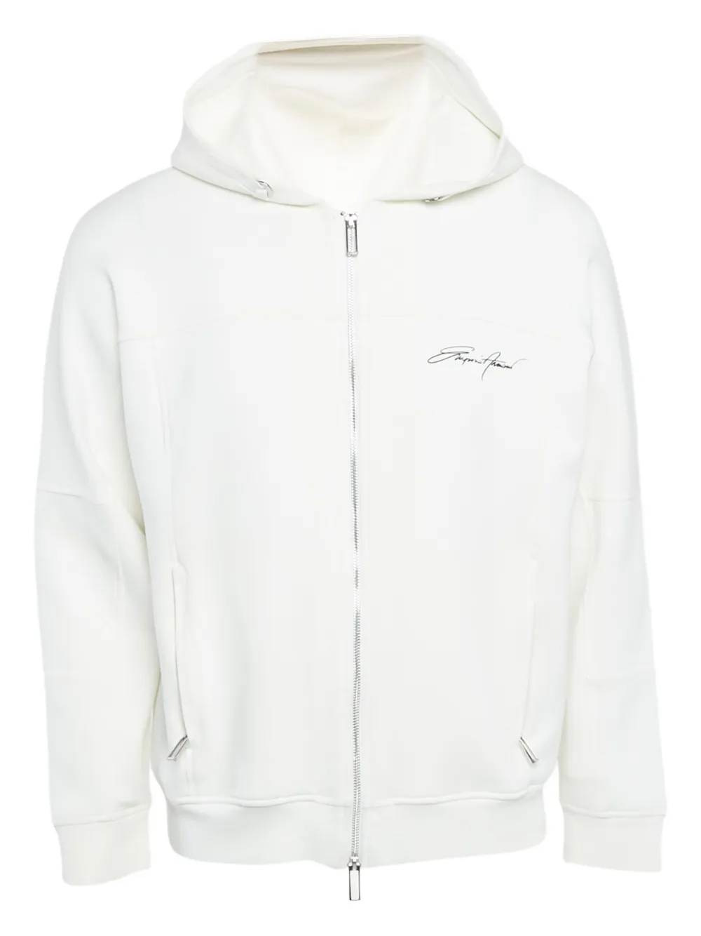 Emporio Armani Pre-Owned 2021 zip-up hoodie | White | Image 1