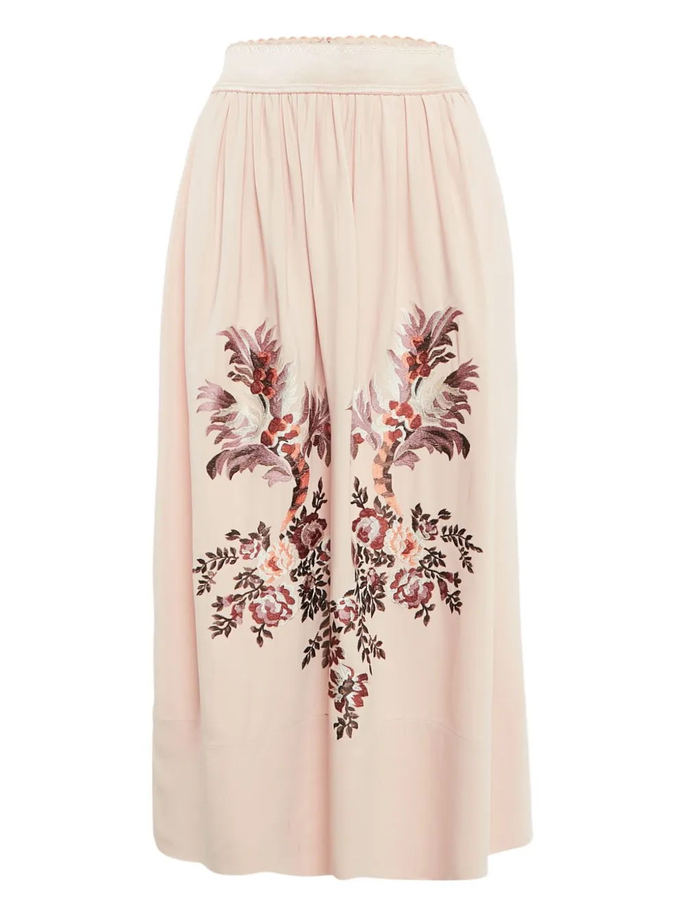 Stella McCartney Pre-Owned floral-embroidered midi skirt | Pink | Image 1