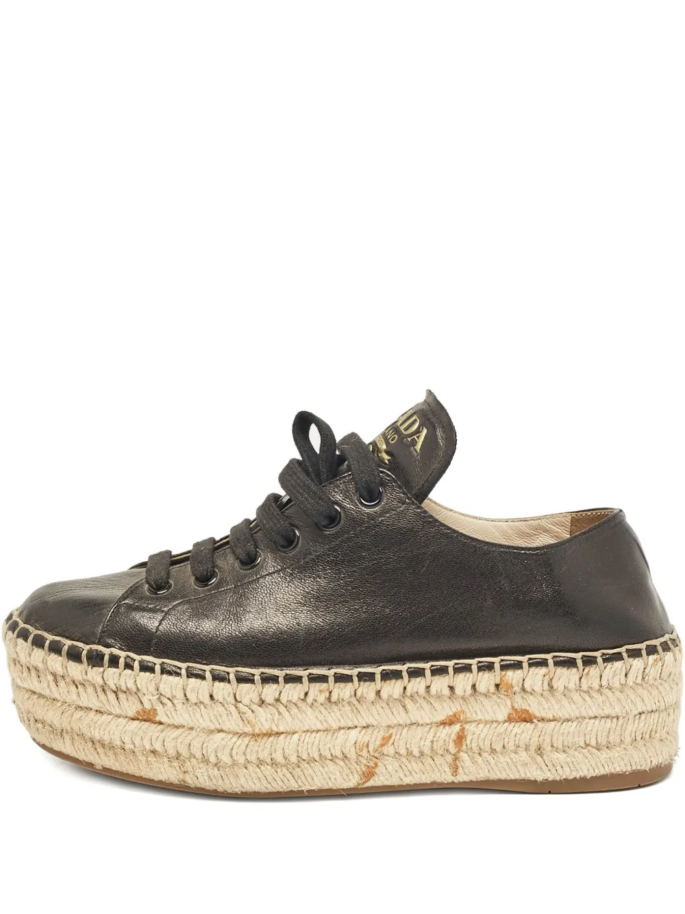 Prada Pre-Owned レザースニーカー - ブラック Prada Pre-Owned レザースニーカー - ブラック