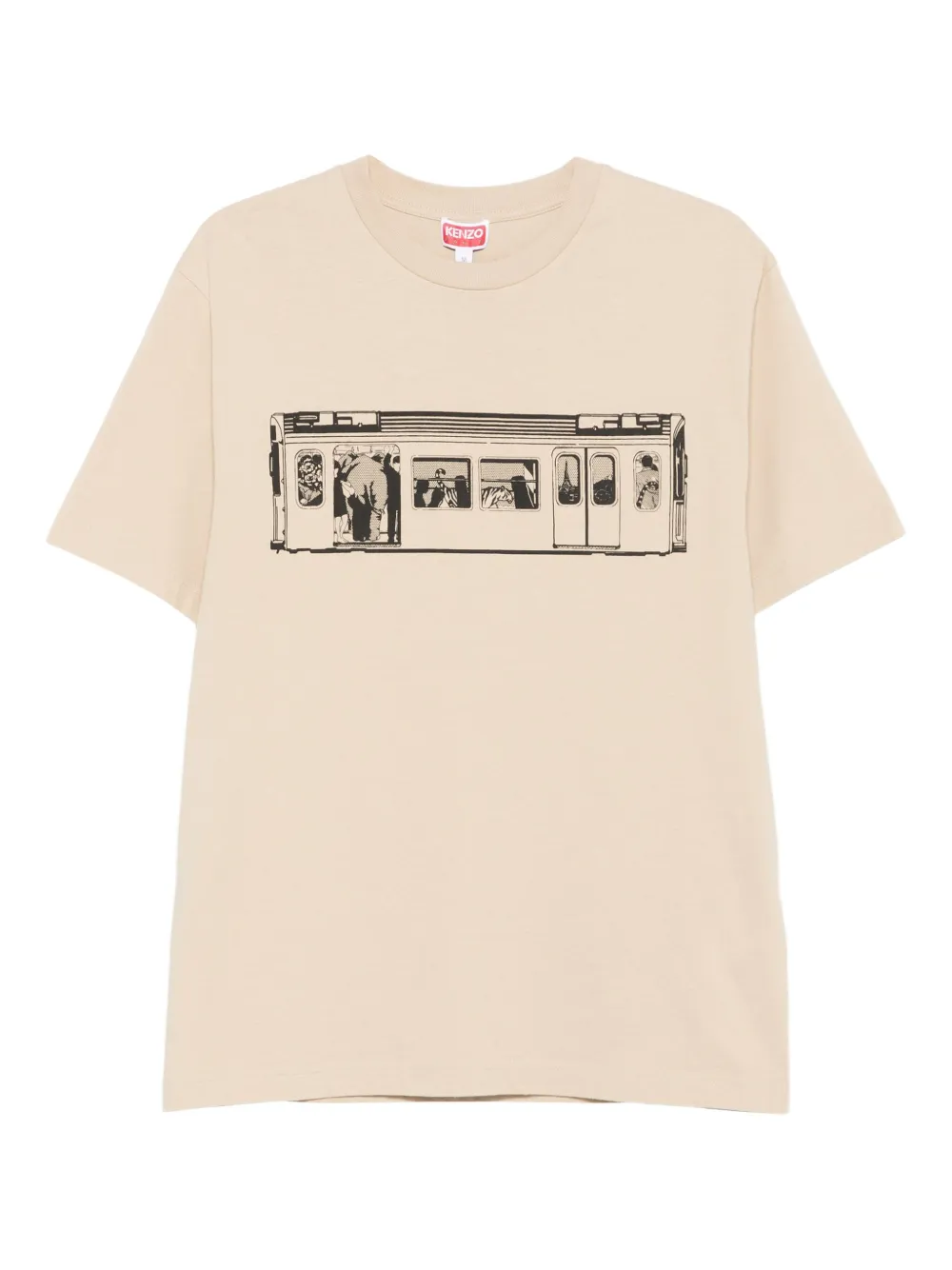 Kenzo train-print T-shirt | Neutrals | Image 1