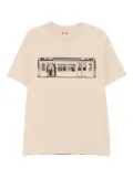 Kenzo train-print T-shirt - Neutrals
