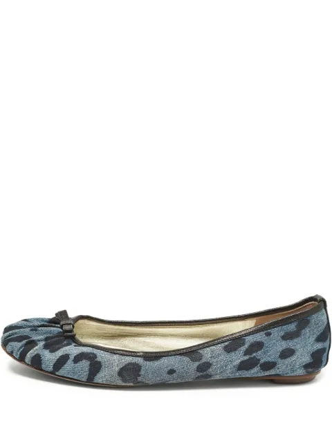 Dolce & Gabbana Pre-Owned flats con estampado de leopardo