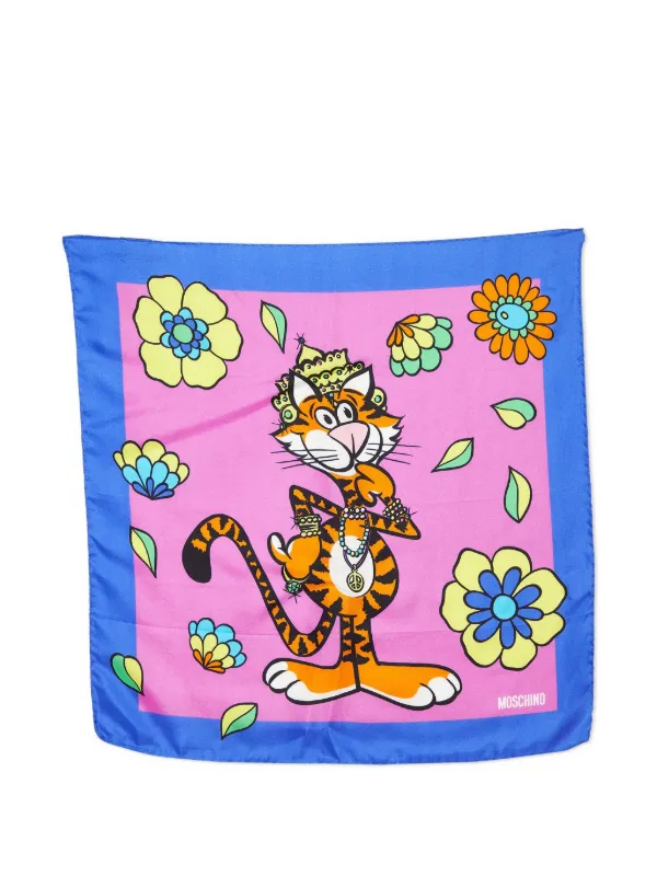 Moschino Pre-owned Graphic-print Scarf in Pink