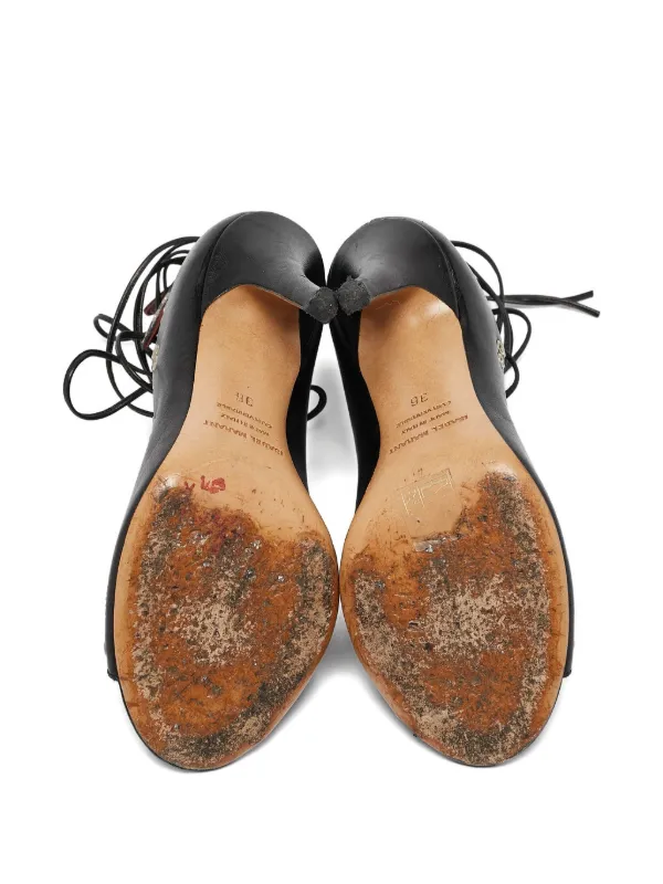 Isabel Marant Vintage 95mm Eyelet lace-up Sandals | Black | FARFETCH