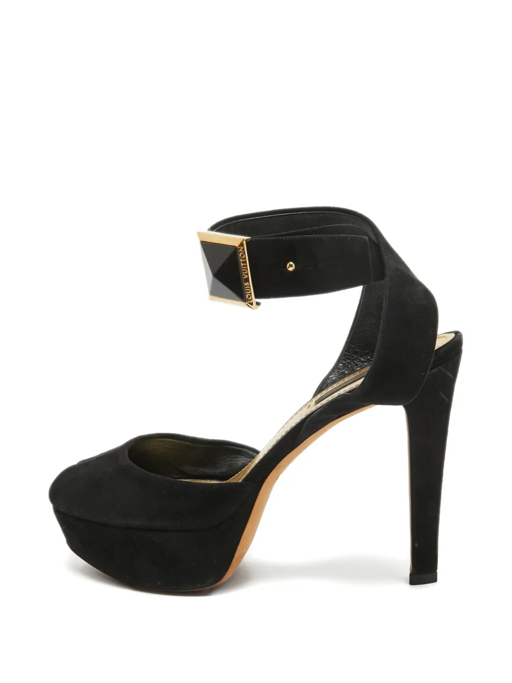 Pre-owned Louis Vuitton 120mm Suede Platform Pumps