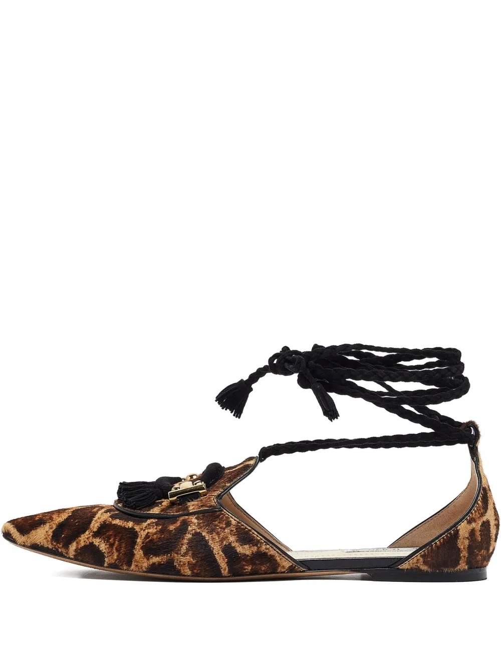 Tod's Vintage leopard-print tassel ballet flat - ブラウン Tod's Vintage leopard-print tassel ballet flat - ブラウン