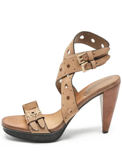 Tod's Vintage pre-owned 110mm perforated heeled sandals