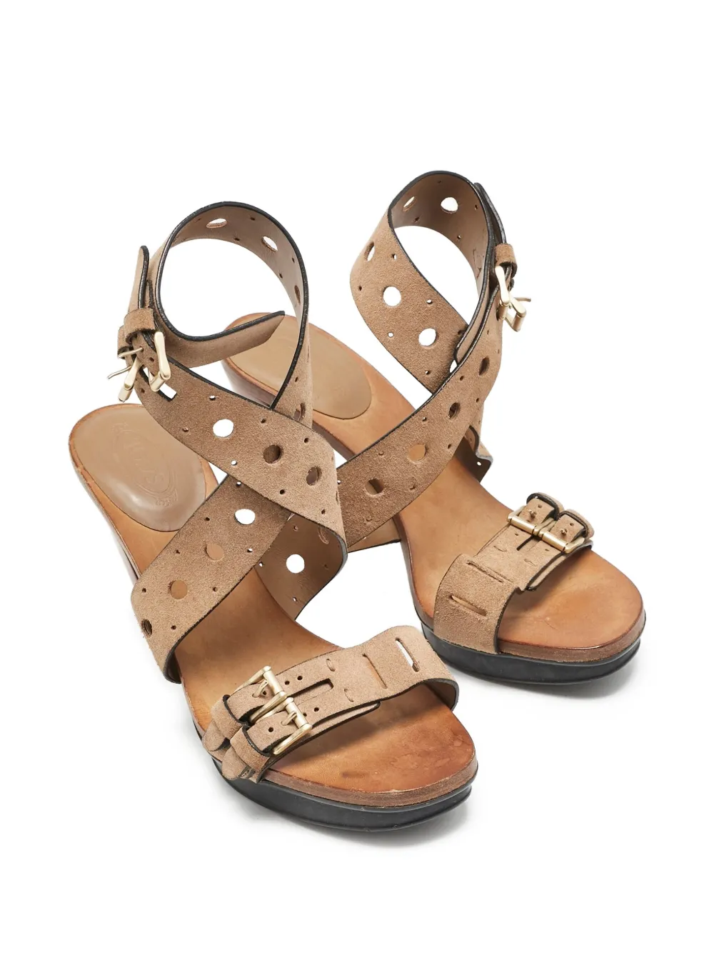 Tod's Vintage pre-owned 110mm perforated heeled sandals | Image 2