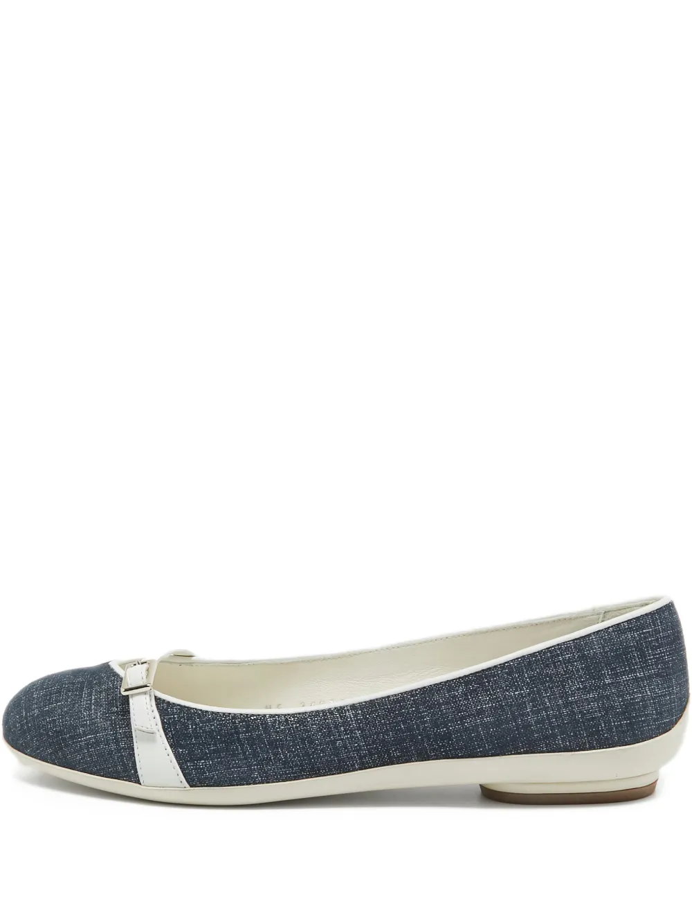 Ferragamo Pre-Owned tweed ballet flats | Blue | Image 1