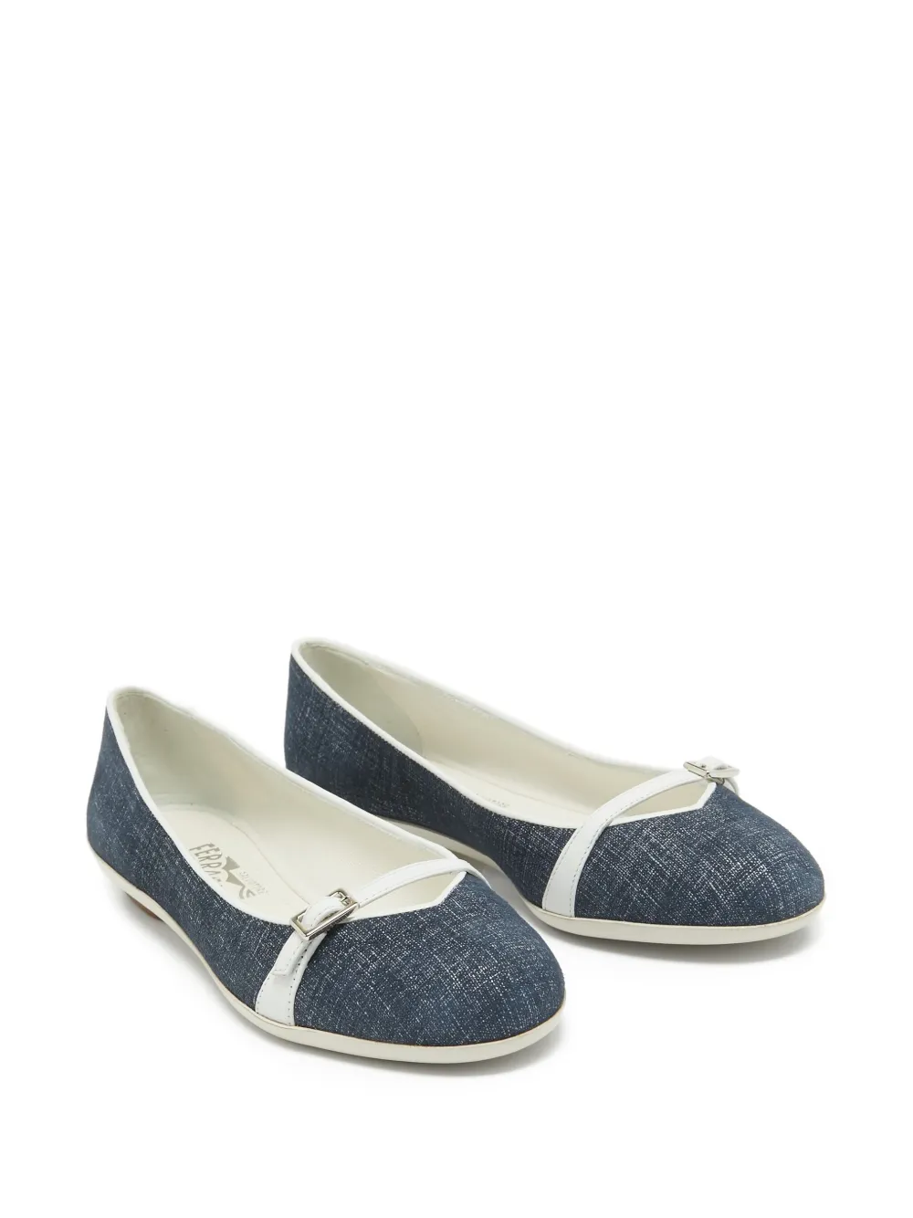 Ferragamo Pre-Owned tweed ballet flats | Image 2