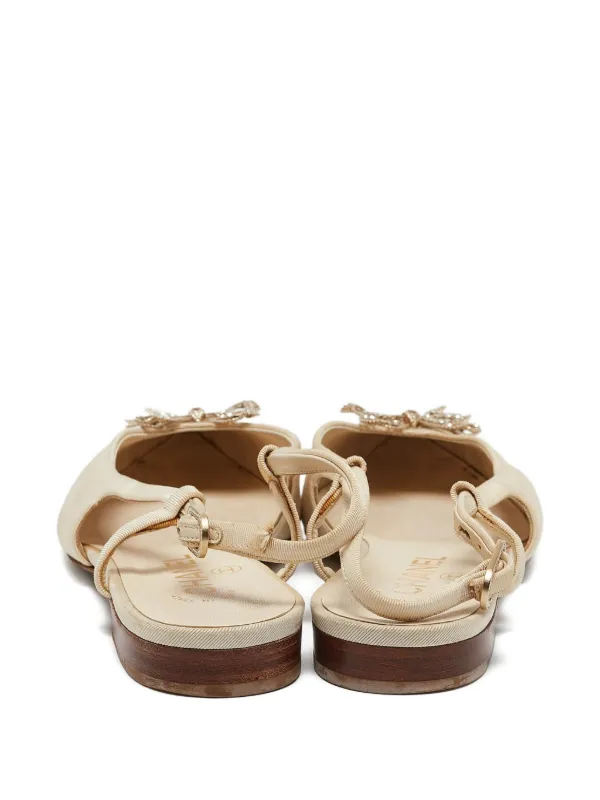 CHANEL Pre-Owned スリングバック フラットシューズ