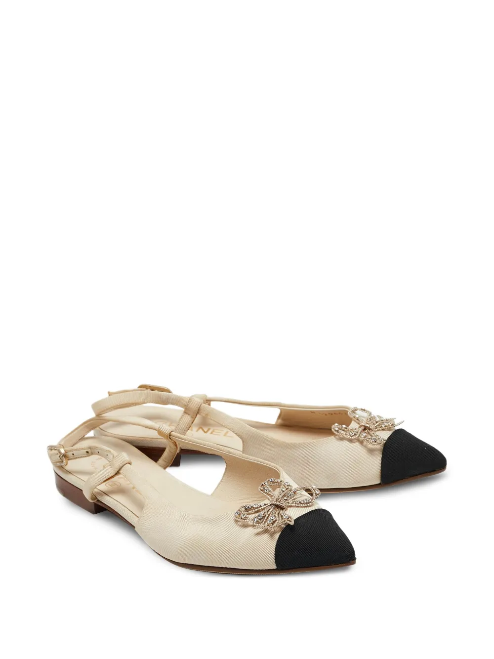 CHANEL Pre-Owned bow-detail slingback flats | Pre-Owned | Image 2