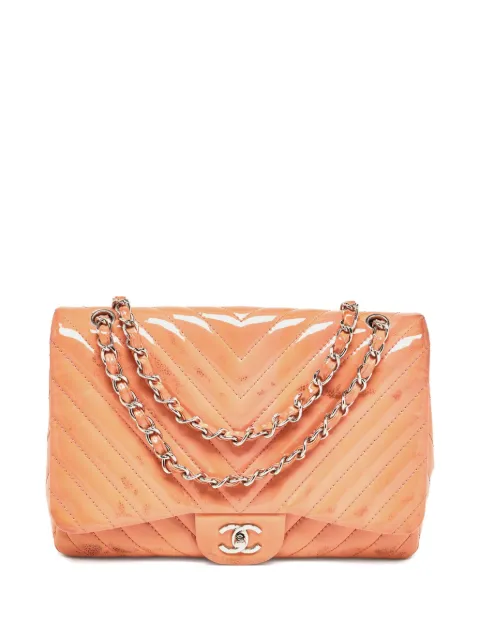 CHANEL Pre-Owned Patent Leather Chevron Quilting Bag