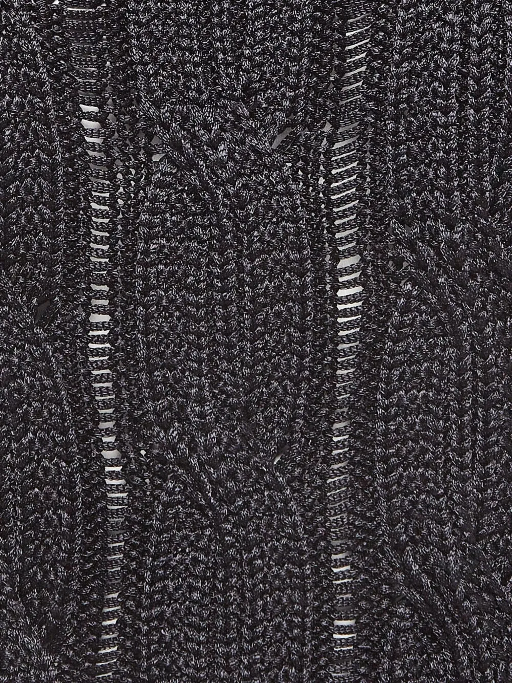 Pre-owned Maje  Cable-knit Top In Black