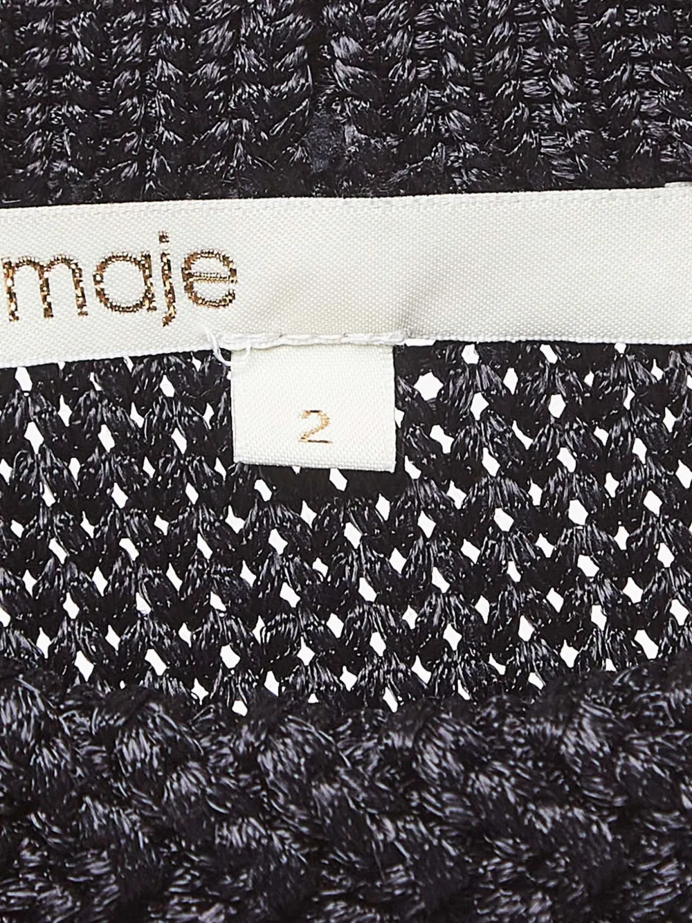 Pre-owned Maje  Cable-knit Top In Black
