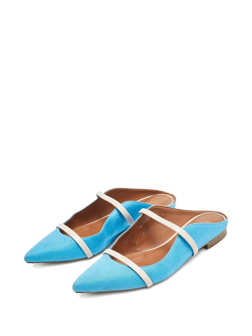 Malone Souliers Pre-owned leren ballerina's met puntige neus - Blauw