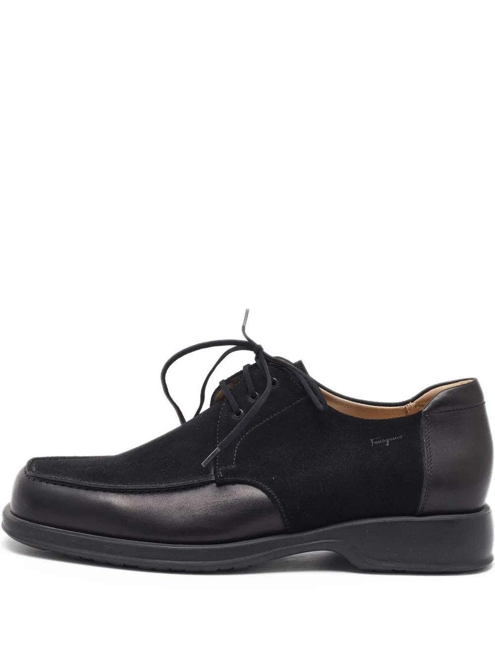 Ferragamo Pre-Owned derbies en daim | noir | Image 1