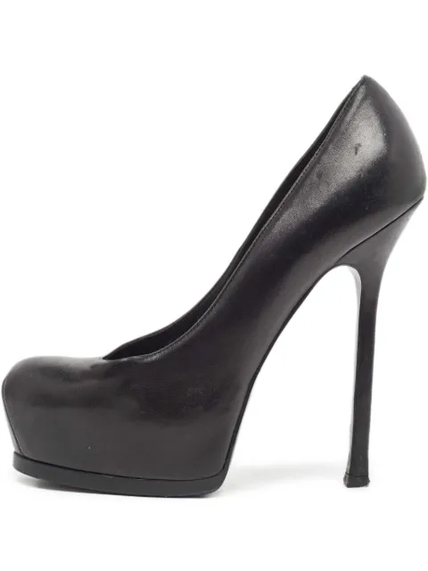 Saint Laurent Pre-Owned zapatillas de piel con tacón de 140mm