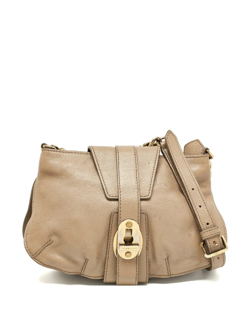 Burberry Pre-Owned leather shoulder bag | Neutrals | Image 1