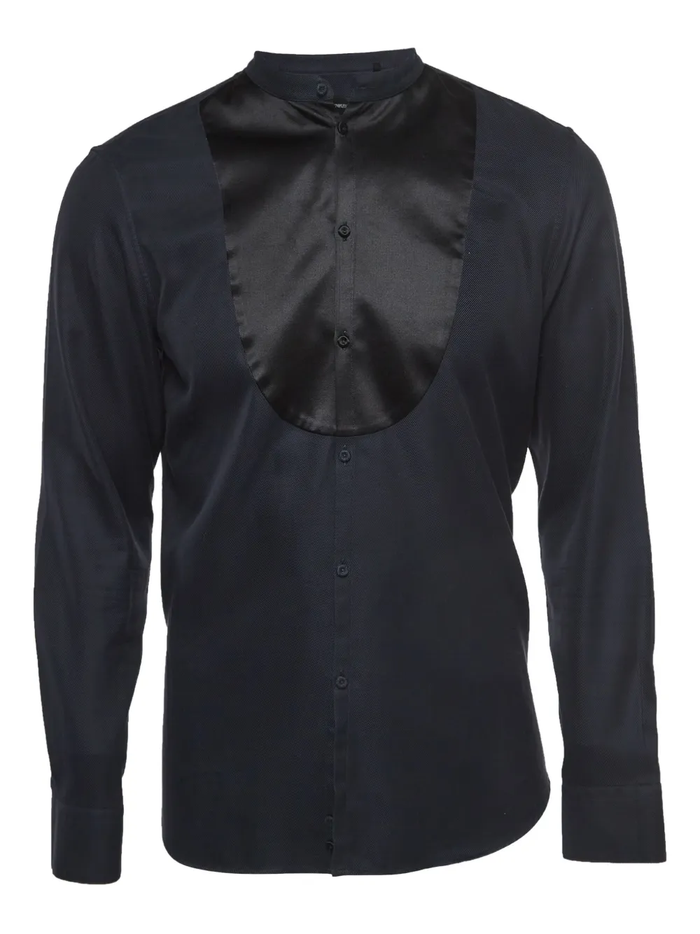 Emporio Armani Pre-Owned satin bib-front shirt | Blue | Image 1