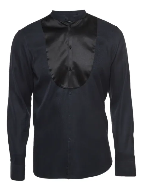 Emporio Armani Pre-Owned satin bib-front shirt