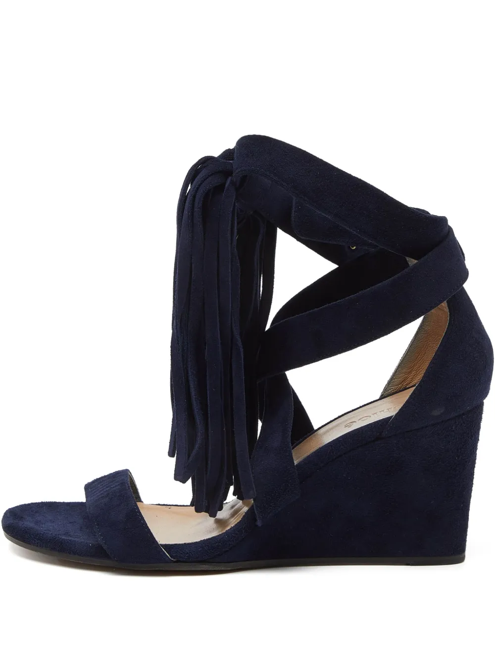 Chloé Pre-Owned 70mm tassel wedge sandals | Blue | Image 1