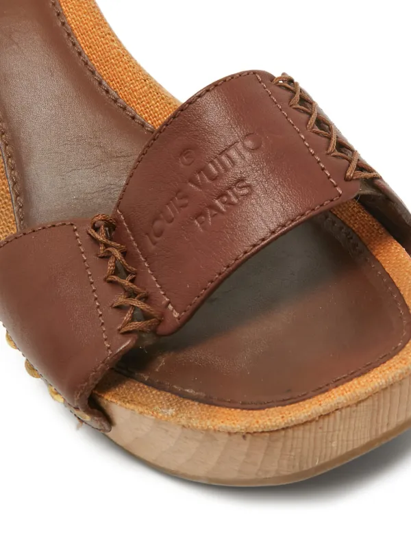 Louis Vuitton ブラウンレザーサンダル LOUIS VUITTON ルイヴィトン