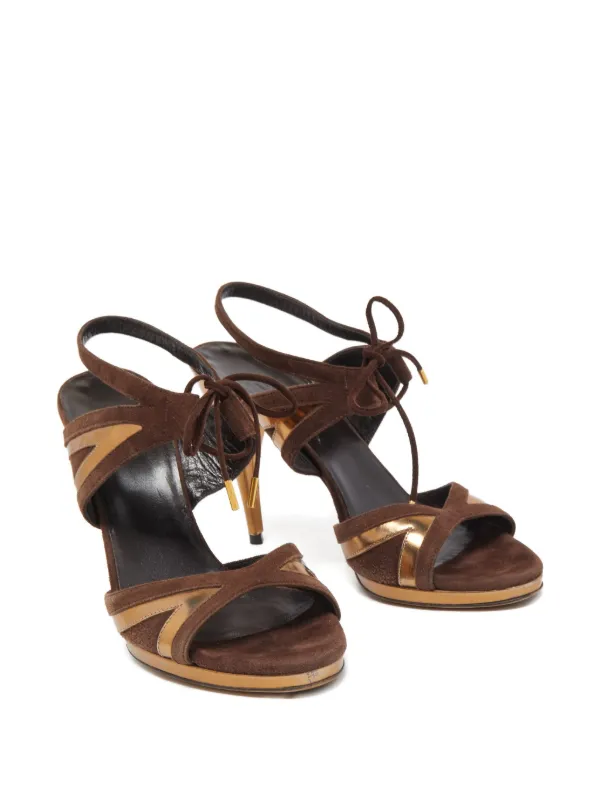 GUCCI ロゴ入りブラウンサンダル 37 GUCCI ロゴ入りブラウンサンダル 37 GUCCI ロゴ入りブラウンサンダル 37