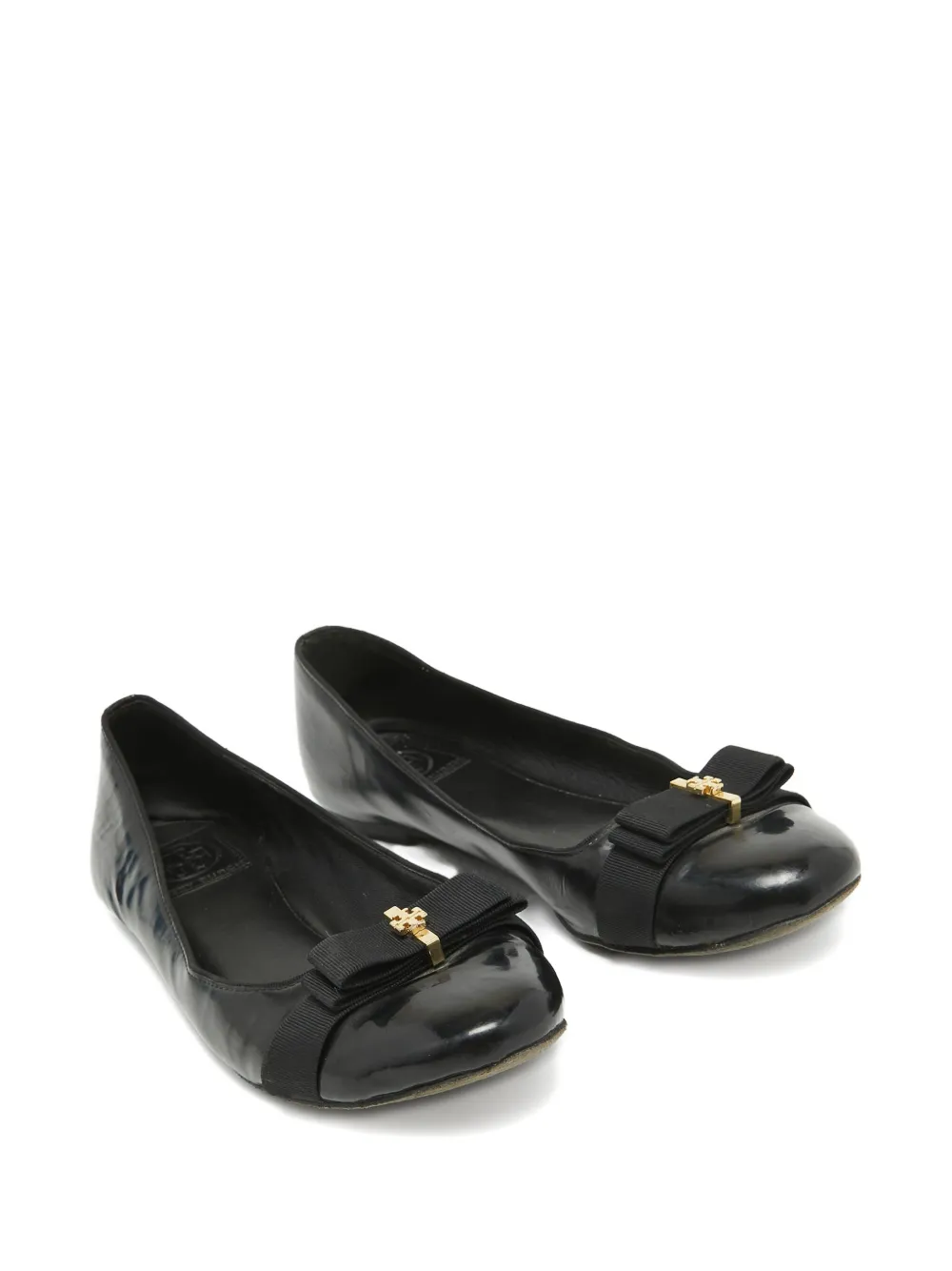 Tory Burch Leren ballerina's - Zwart