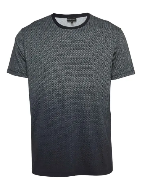 Emporio Armani Pre-Owned playera con motivo geométrico y monograma estampado