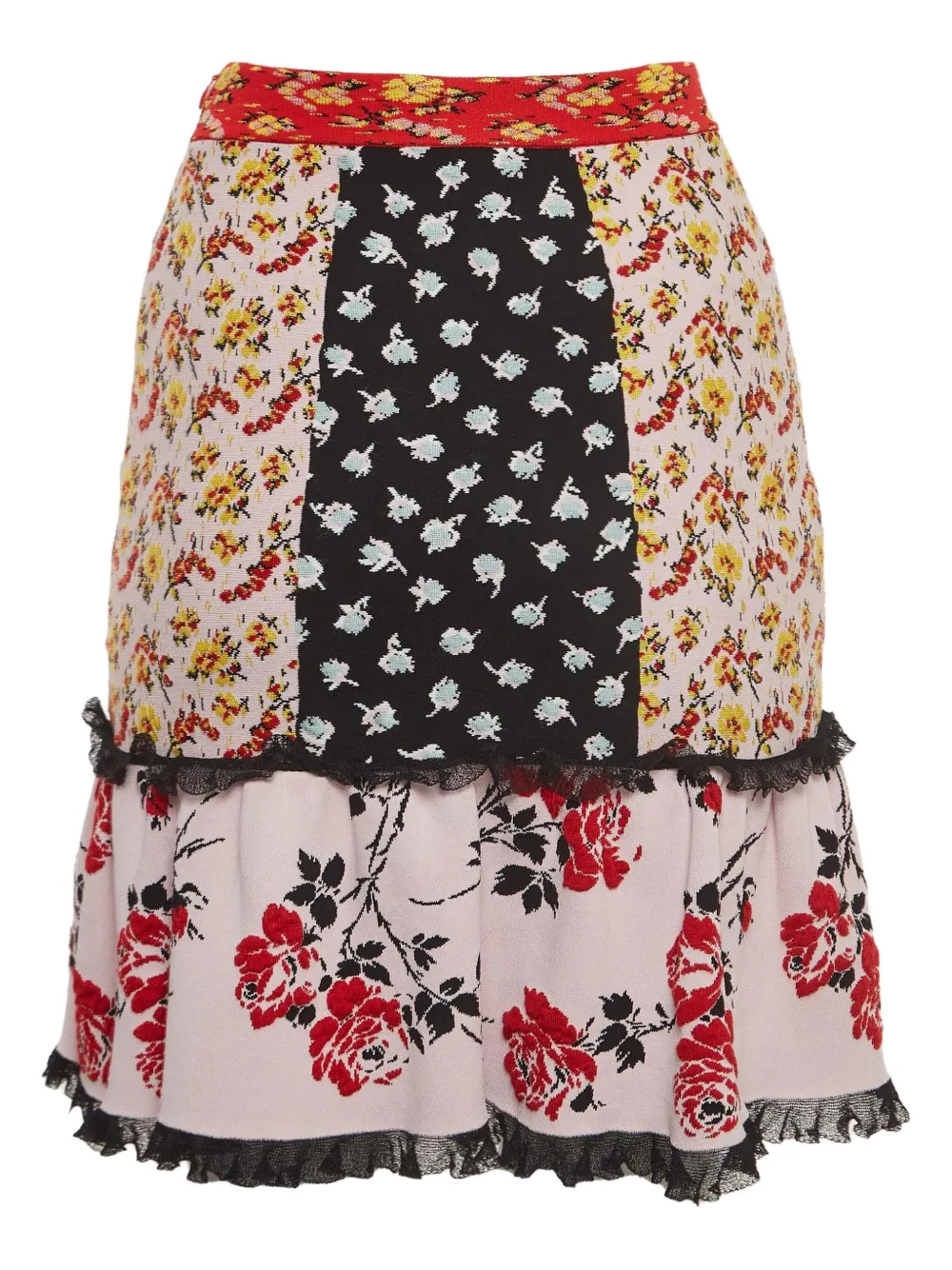 Alexander McQueen Pre-Owned jupe volantée à fleurs | rouge | Image 1