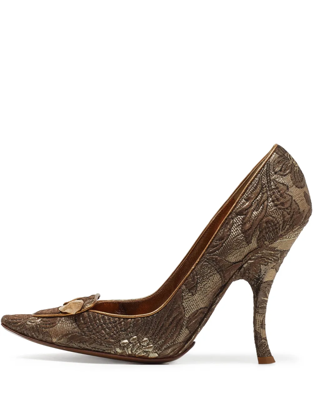 Dolce & Gabbana Pre-Owned 120mm brocade-effect pumps | Brown | Image 1