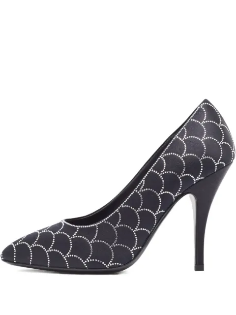 Ferragamo Pre-Owned 2024 105mm scallop-rhinestone pumps