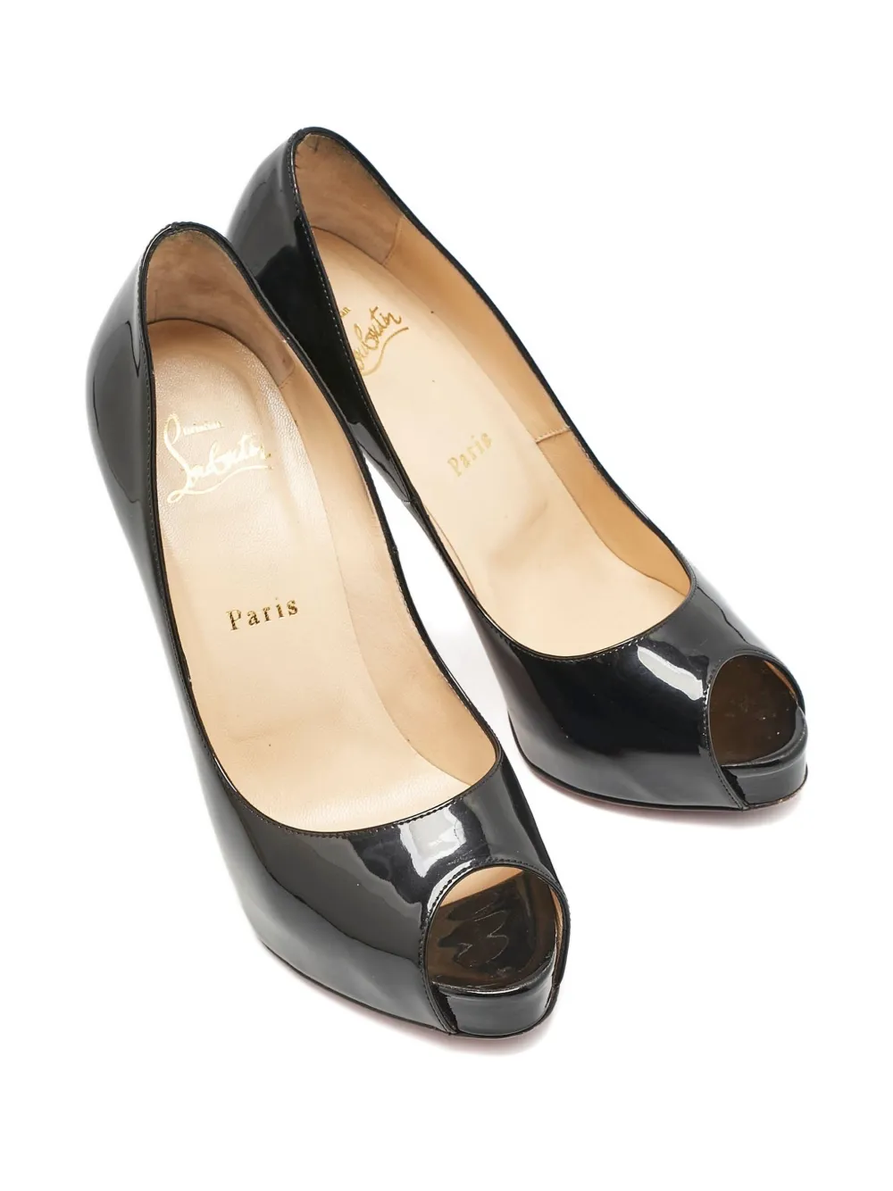 Christian Louboutin Pre-Owned 125 mm leren pumps met hak - Zwart