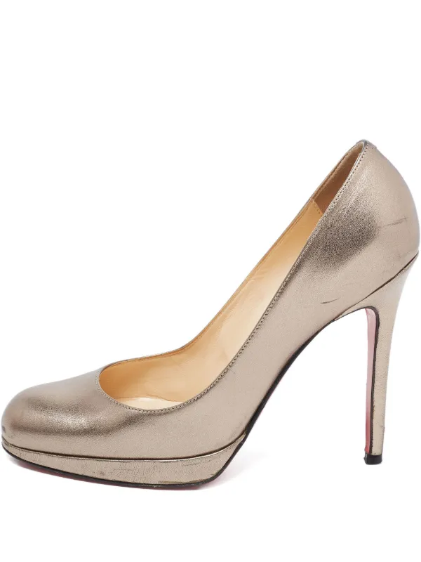 Christian Louboutin Pre-Owned メタリックレザーパンプス | ゴールド 