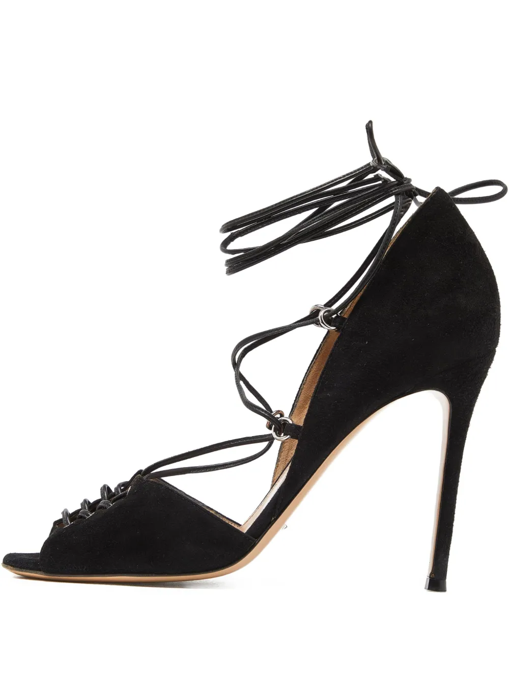 Gianvito Rossi pre-owned 110mm lace-up heeled sandals - Black