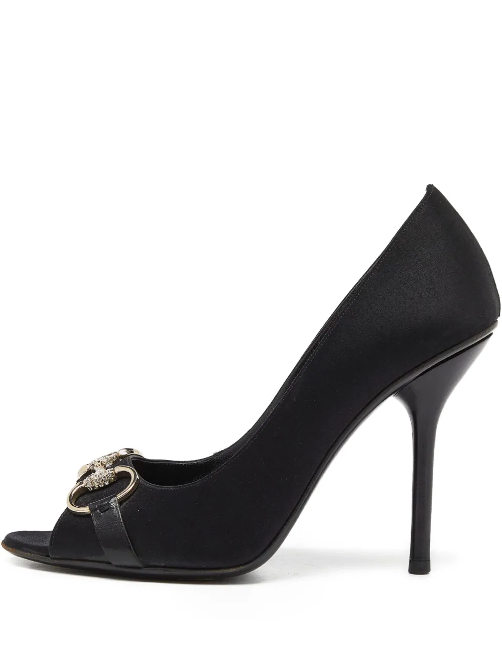 Gucci Pre-Owned 110 mm Horsebit sandalen Zwart