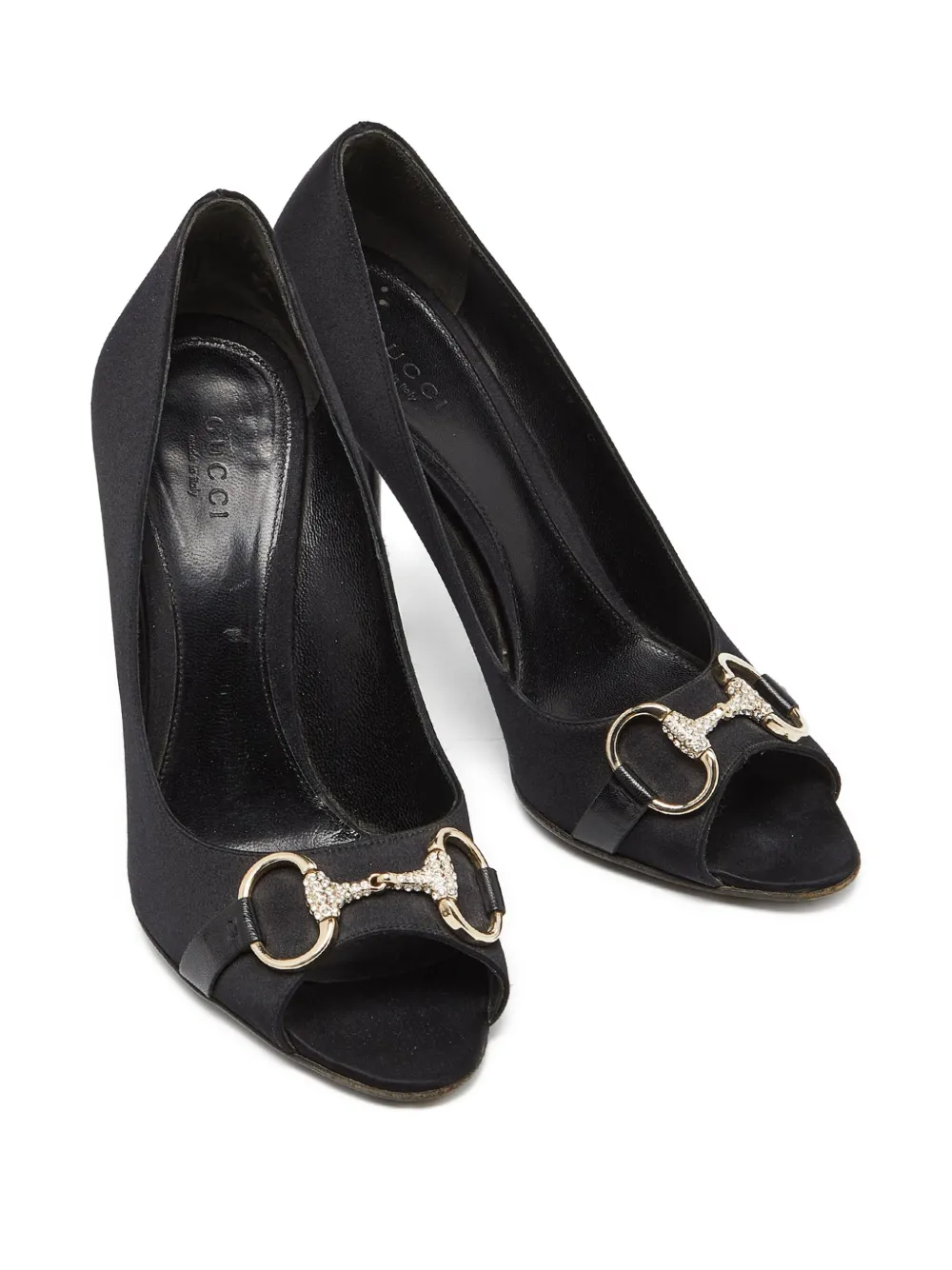 Gucci Pre-Owned 110 mm Horsebit sandalen Zwart