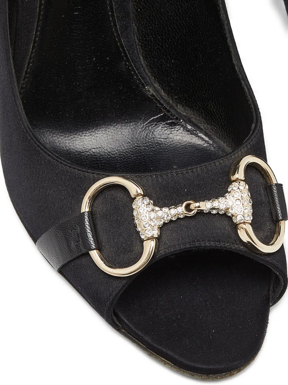 Gucci Pre-Owned 110 mm Horsebit sandalen Zwart