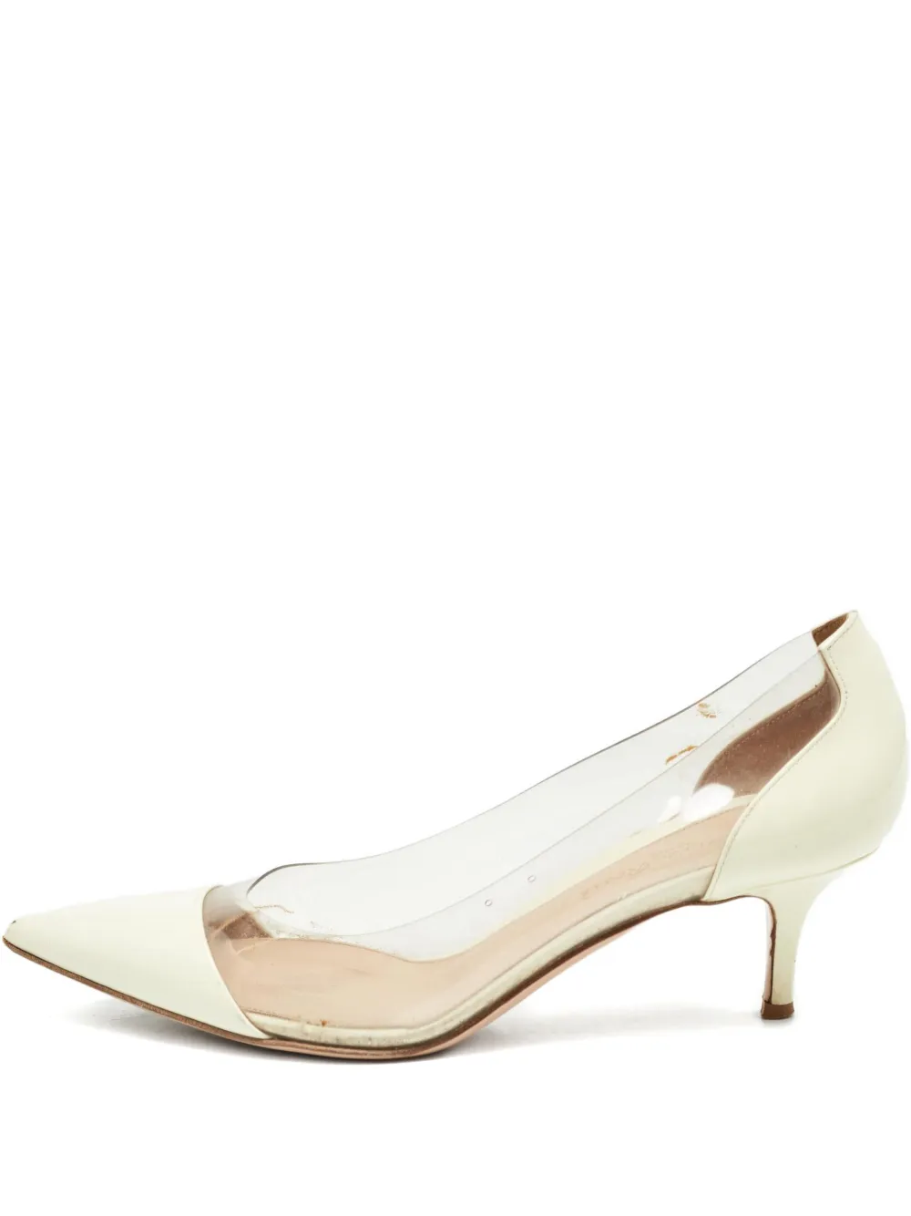 Gianvito Rossi patent leather clear-panel pumps | Neutrals | Image 1