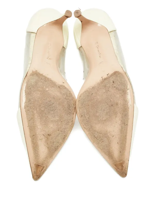 Gianvito Rossi エナメルレザークリアパネルパンプス | ニュートラル