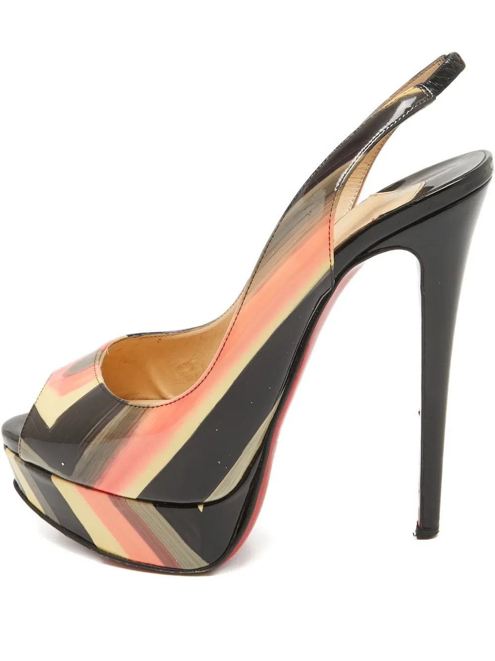 Christian Louboutin Pre-Owned ストライプ パンプス - ブラック Christian Louboutin Pre-Owned ストライプ パンプス - ブラック