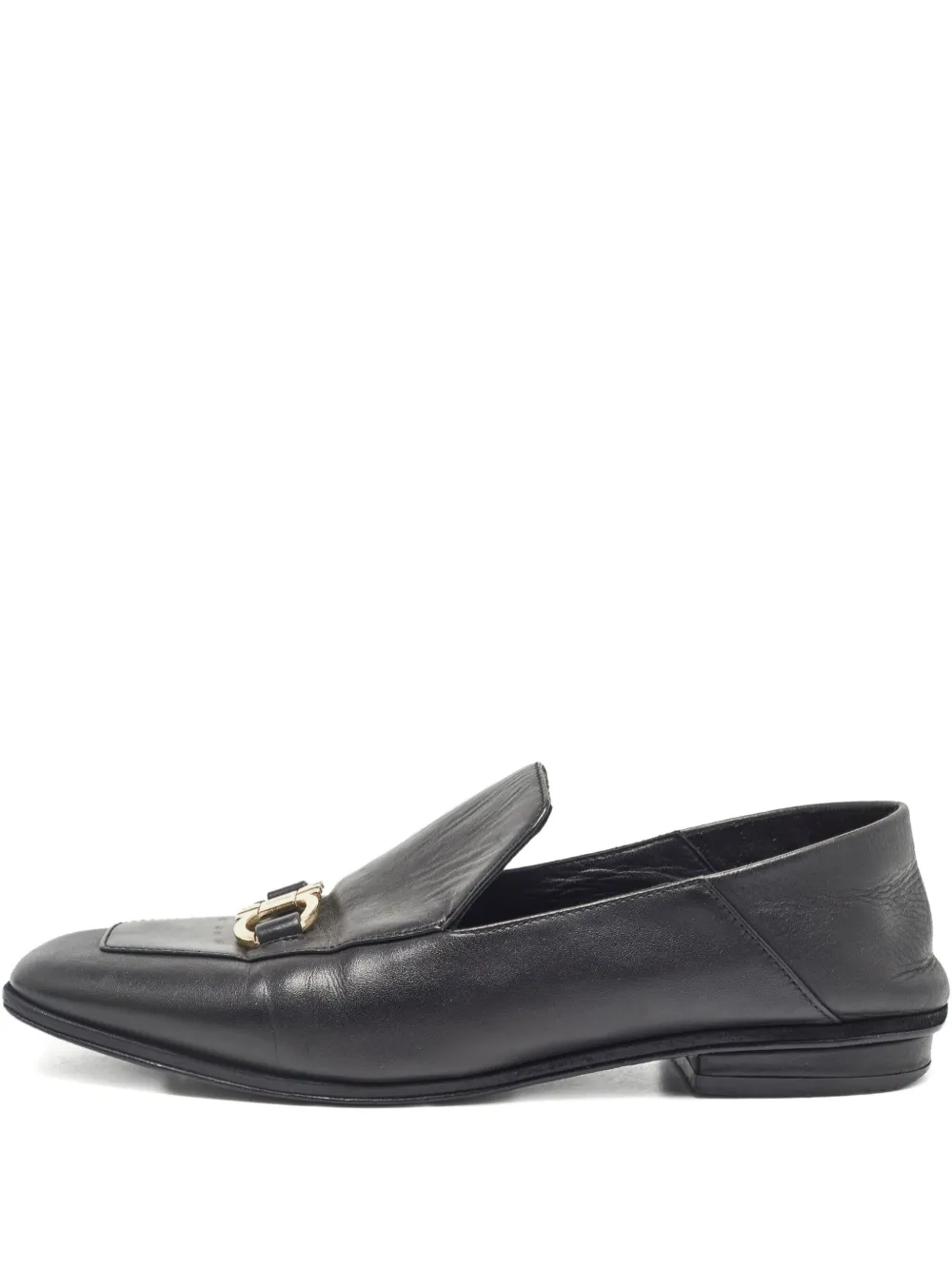 Pre-owned Ferragamo Leather Loafers In Black