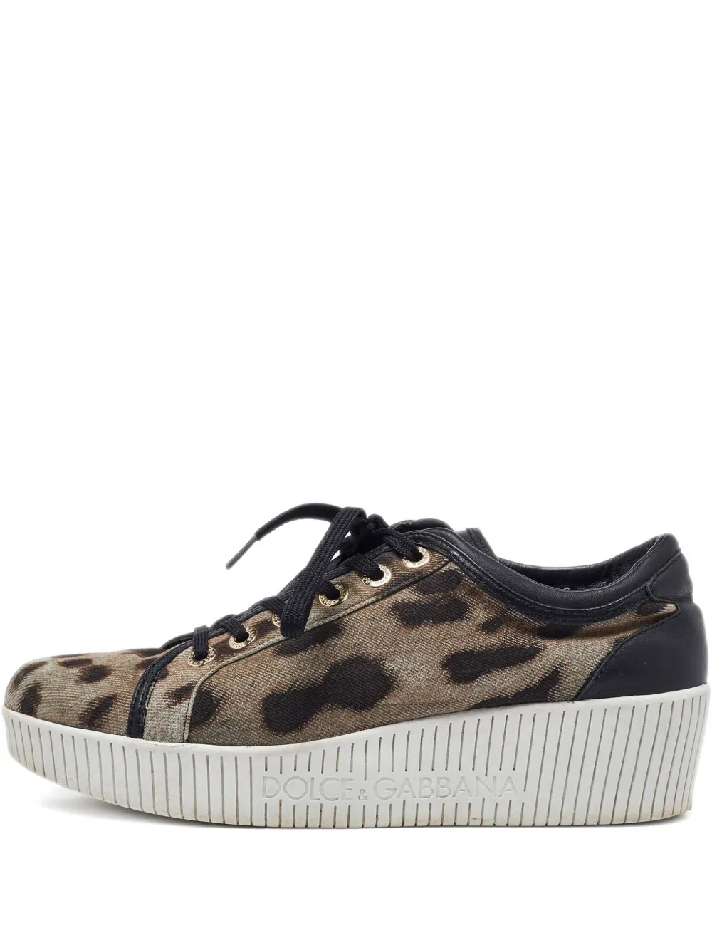 Dolce & Gabbana Pre-Owned baskets en cuir à imprimé léopard | marron | Image 1